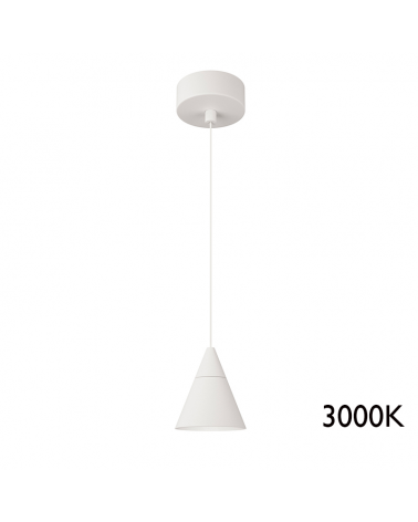 Lámpara colgante de superficie 7W LED aluminio 3000K