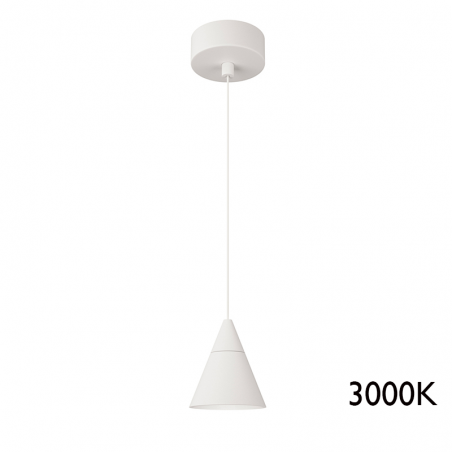 Lámpara colgante de superficie 7W LED aluminio 3000K