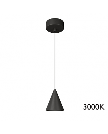 Lámpara colgante de superficie 7W LED aluminio 3000K