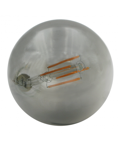 LED Grey Globe Bulb 125 mm. LED filaments E27 4W 2200K 360 Lm.