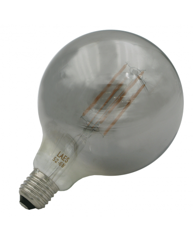 LED Grey Globe Bulb 125 mm. LED filaments E27 4W 2200K 360 Lm.