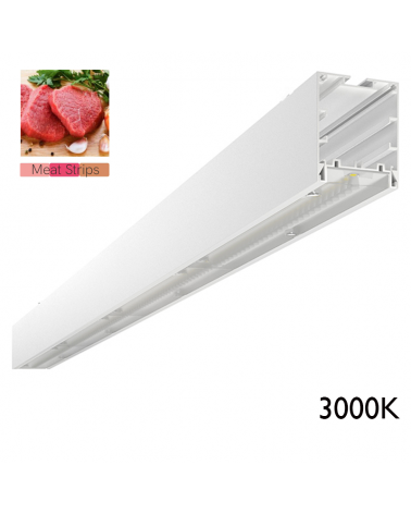 Lámpara de techo aluminio LED para carnicería 3000K On/Off