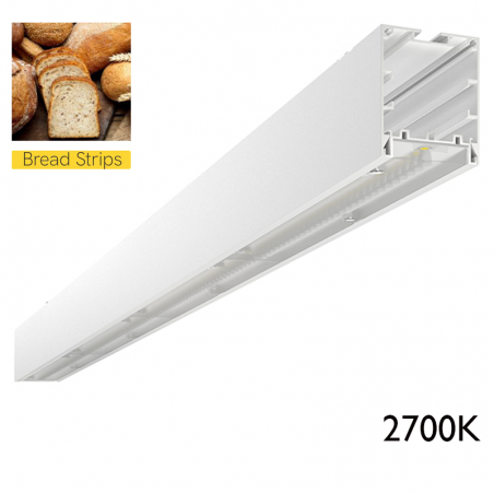 Lámpara de techo aluminio LED para panadería 2700K On/Off