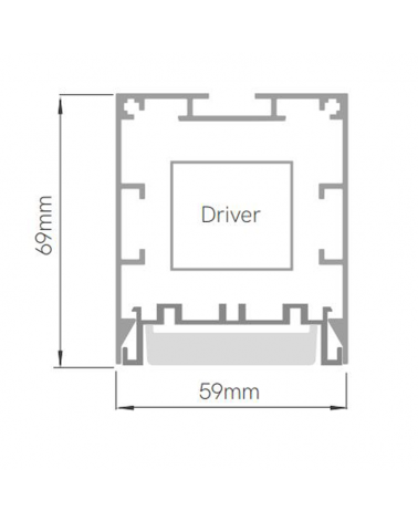 Lámpara de techo para panadería 2700K LED de aluminio On/Off