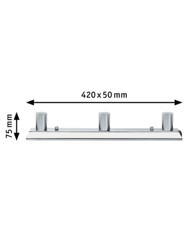 Wall lamp Hollywood for mirror chrome finish with 3x40W E14 with switch