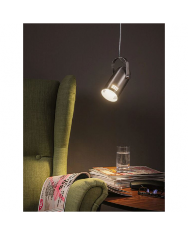 Lámpara de techo de metal con pantalla giratoria 10 cm E27 15W