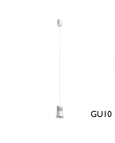 Ceiling lamp aluminum cylindrical GU10 socket 7.6cm white
