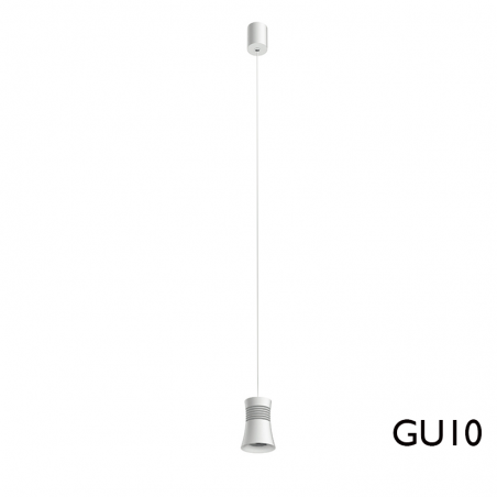 Lámpara de techo cilindrico de aluminio casquillo GU10 7,6cm blanco
