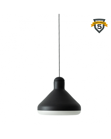 LED ceiling lamp 12cm in aluminum and acrylic 8W black finish