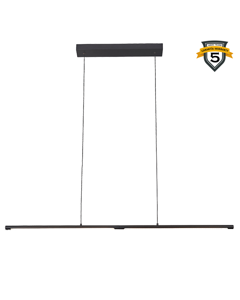 Lámpara de techo LED de aluminio 21W 110cm negro +50.000h