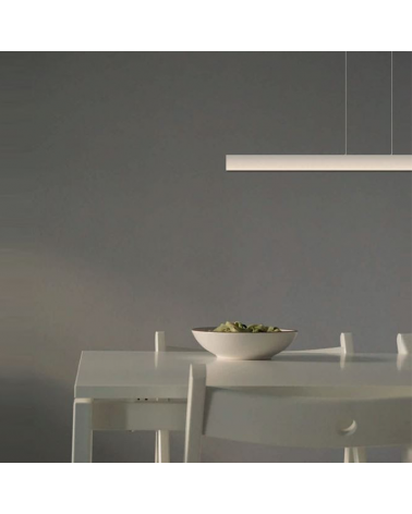 Lámpara de techo LED de aluminio 38W 120cm blanco +50.000h