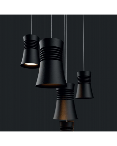 Ceiling lamp LED cylindrical aluminum 12.5W 7.6cm black +50.000h