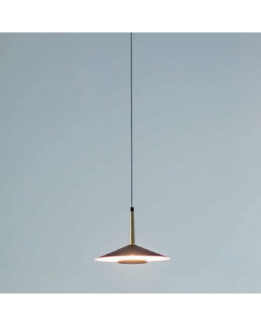 Lámpara de techo LED de aluminio negro y latón 8W 3000K +50.000h