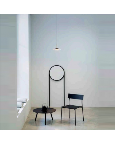 Lámpara de techo LED de aluminio negro y latón 8W 3000K +50.000h