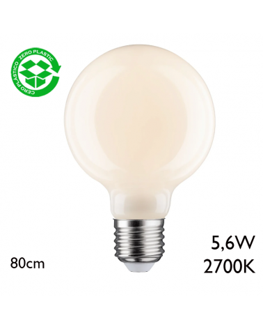 Globe Bulb 80mm LED Dimmable E27 5,6W 2700K 470Lm