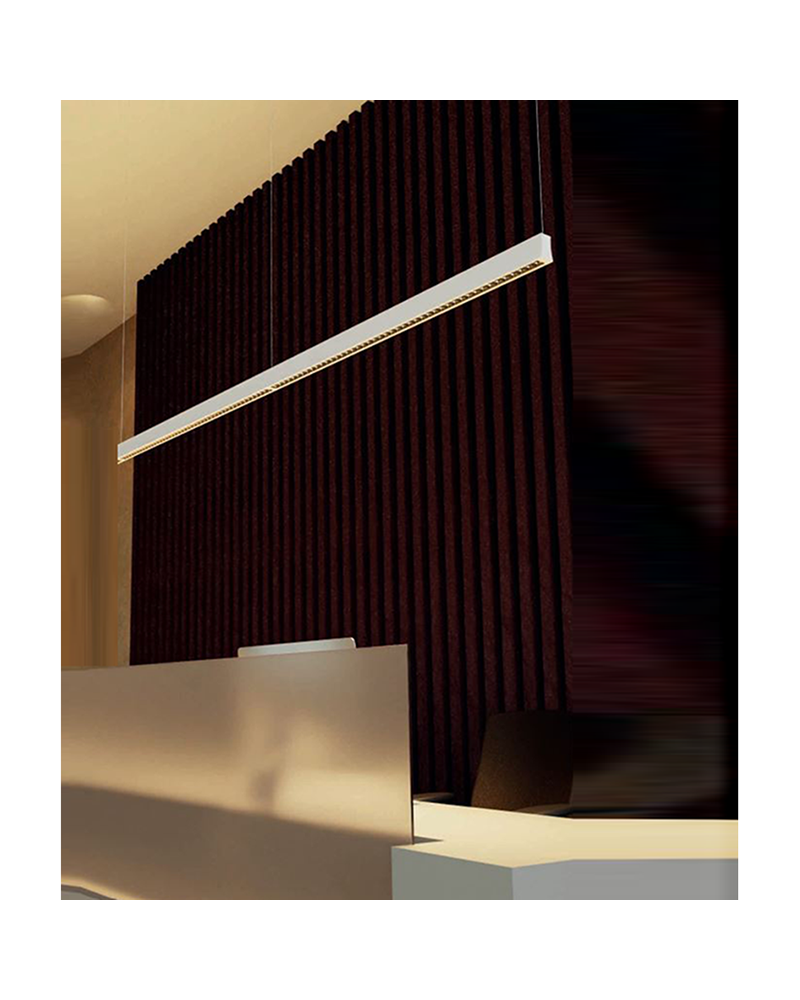 Lámpara de techo LED de aluminio 76W 240cm blanco +50.000h