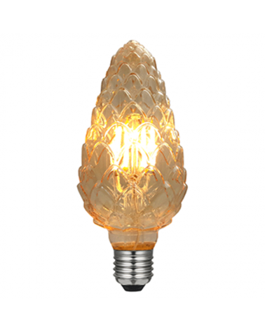 LED Amber Pineapple Bulb 720 mm. Dimmable LED filaments 6W E27 2200K 480 Lm.