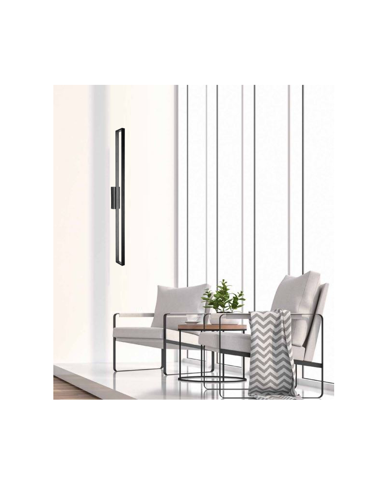 Aplique de pared LED de 99,5cm de alto de aluminio 30W 3000K