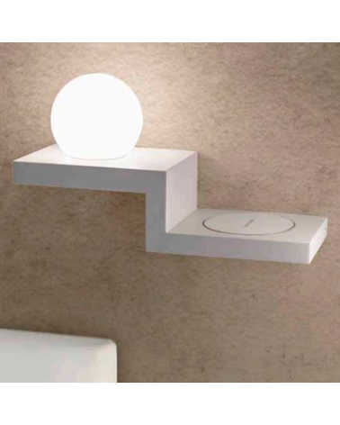 LED wall lamp 32.2cm with mobile charger in aluminum and metal 6W 3000K