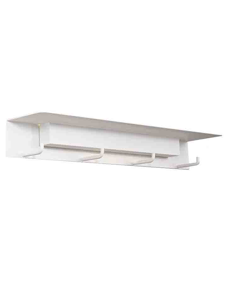 Aplique de pared LED perchero 60cm de acero y acrílico 9W 3000K