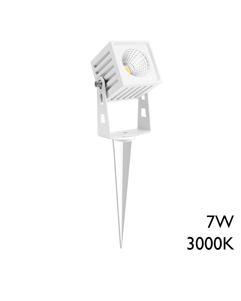 Outdoor spike LED Square aluminum  7W IP65 40º 3000K