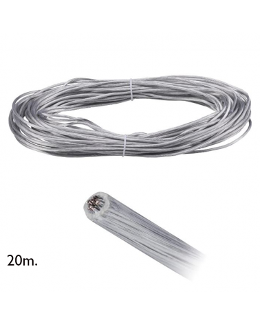 Cable for cable system of 20 meters transparent finish