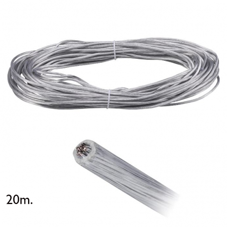 Cable for cable system of 20 meters transparent finish