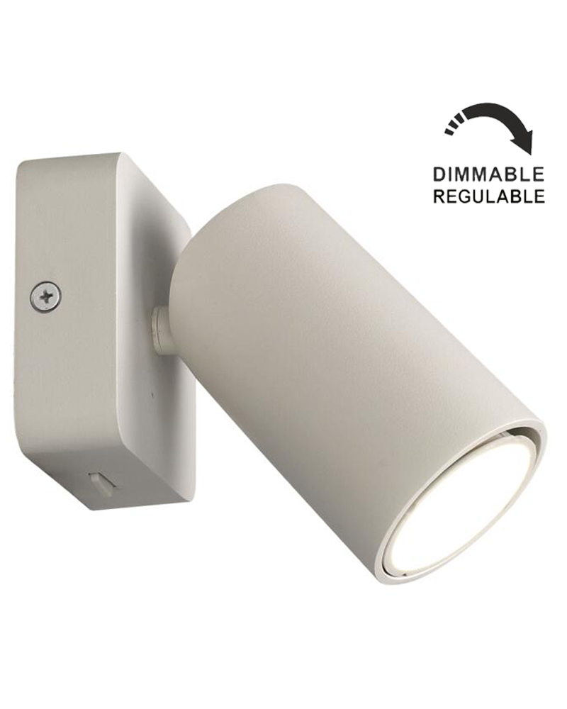 Aplique de pared 80cm GU10 de aluminio con interruptor Regulable