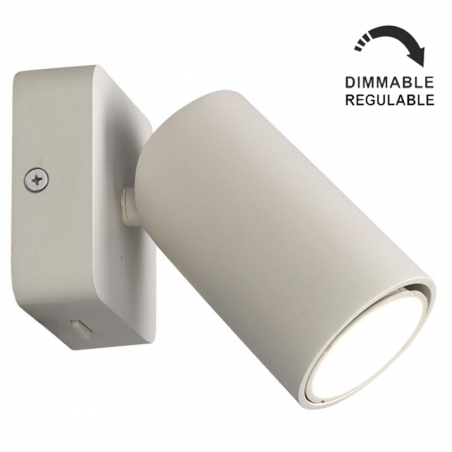 Wall lamp 80cm GU10 aluminum with dimmable switch