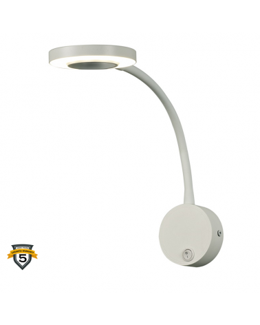 LED wall lamp 45cm 5W in aluminum and acrylic with On/Off switch