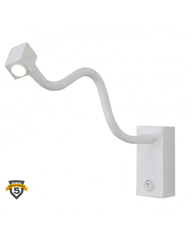 Aplique de pared LED 33,5cm 3W de aluminio y acrílico con interruptor On/Off