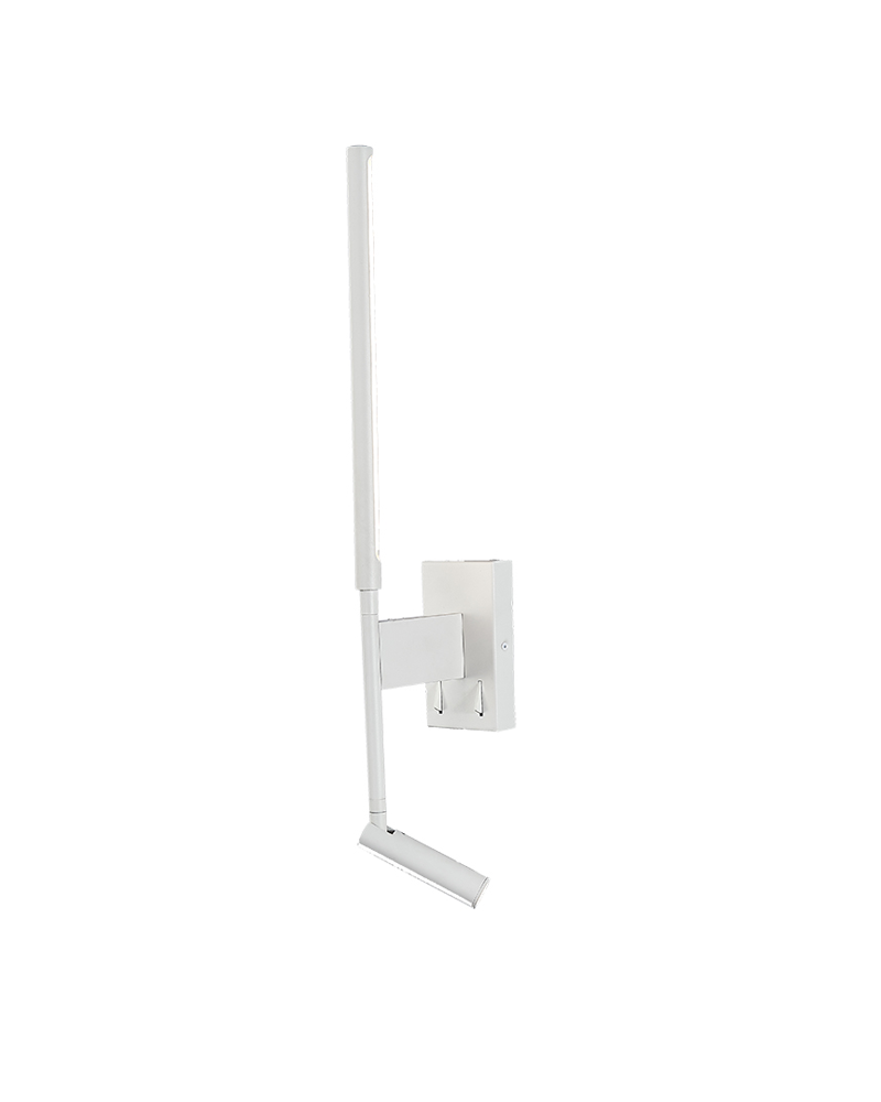 Aplique de pared LED 55,4cm de altura de aluminio 9W 3000K Orientable
