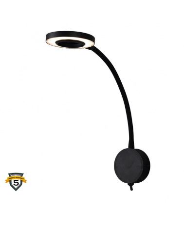 LED wall lamp 45cm 5W in aluminum and acrylic with On/Off switch