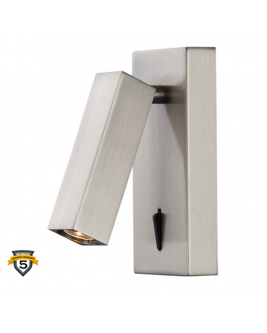 LED wall lamp 15cm 3W in aluminum with On/Off switch