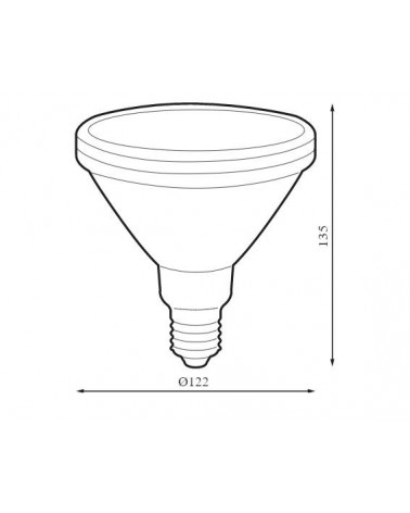 PAR38 LED bulb IP65 15W E27 30º 1255Lm