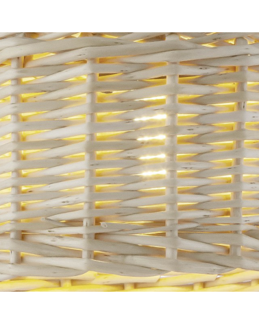 Ceiling lamp 15cm metal and wicker 60W E27