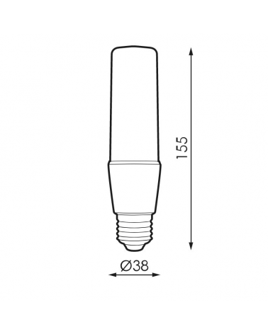Bombilla tubular LED E27 12W 40.000 horas