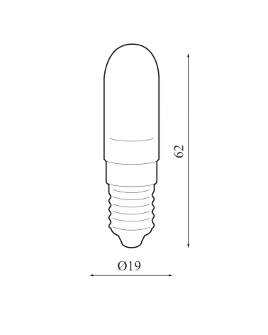 Tubular LED bulb E14 1.5W