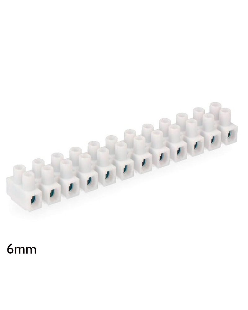 Regleta de conexión de 6mm.