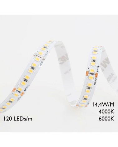 LED strip of 5 meters 120 Leds per meter 14.4W/m low voltage 24V