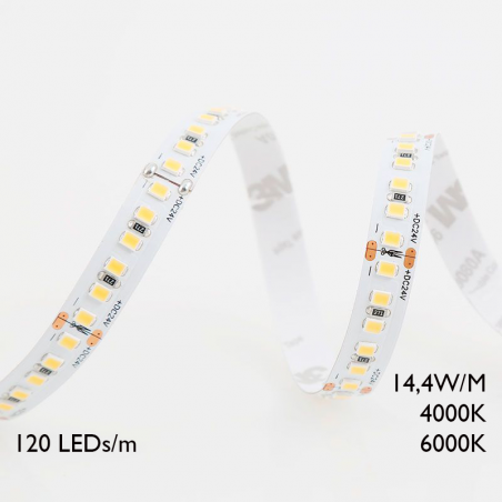 LED strip of 5 meters 120 Leds per meter 14.4W/m low voltage 24V