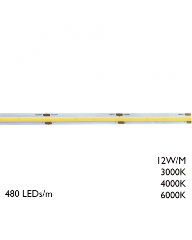 Tira LED de 5 metros 480 Leds por metro 12W/m baja tensión 24V