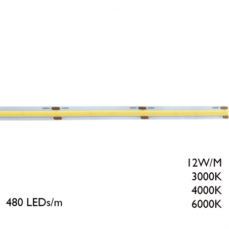 Tira LED de 5 metros 480 Leds por metro 12W/m baja tensión 24V