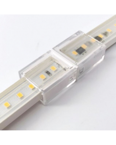 Straight connector for 230V LED strips with IP40