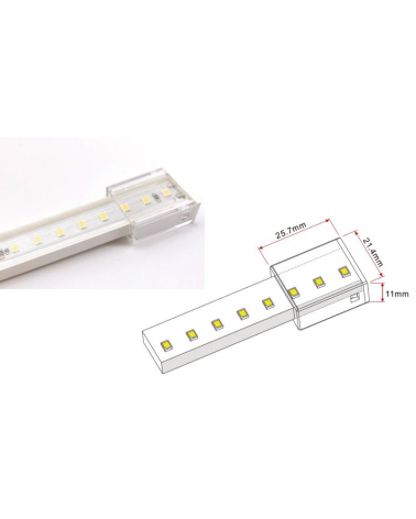 End protector for 230V LED strips with IP40