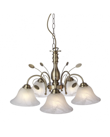 Ceiling lamp 60cm E27 gold metal and glass