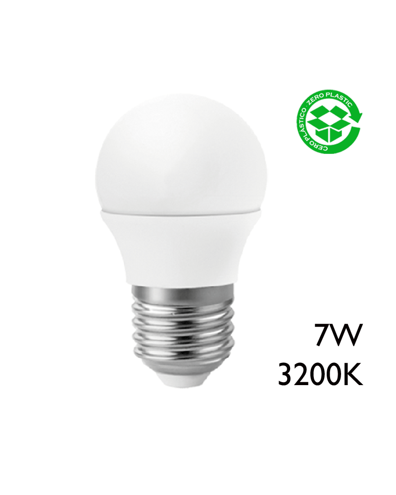 LED golf ball bulb 7W E27 3200K 600Lm