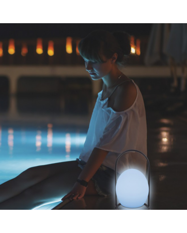 Portable 31cm metal and acrylic RGB 12W LED table lamp