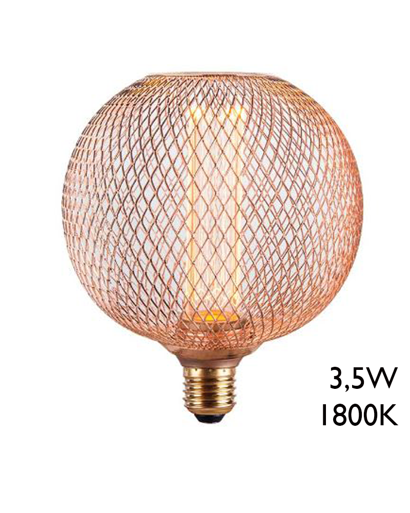 Globe bulb with grid 125 mm LED E27 3.5W 1800K 80Lm