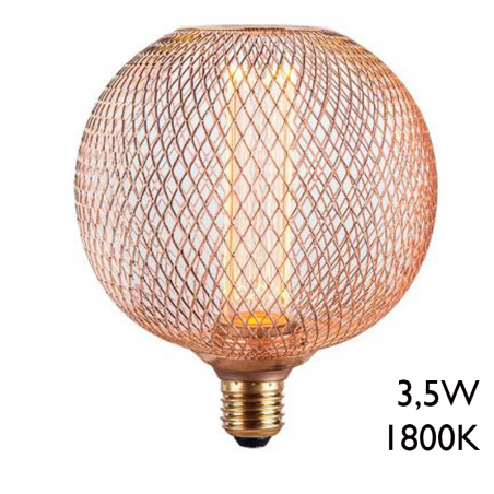 Globe bulb with grid 125 mm LED E27 3.5W 1800K 80Lm